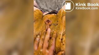 fingered and fisted while sucking shitty anal beads