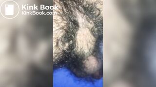 Huge poop coming out of my hairy ass