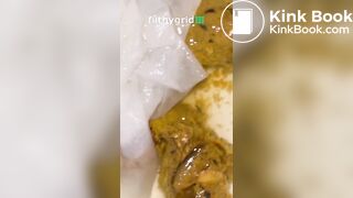 Hot blonde pooping part 2