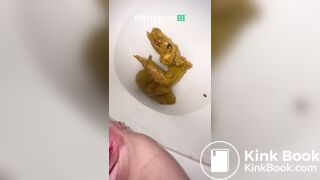 Hot blonde pooping part 2