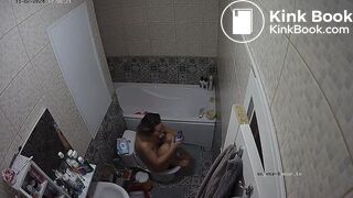 woman shitting in a fantastic position