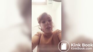 Hot girl pissing and shitting on you