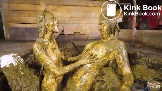 Devilish Seduction - lesbian masturbating in cowshit