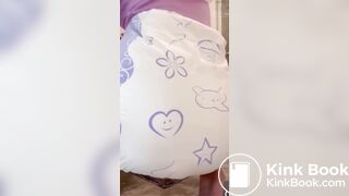 2 Big girl messes in Diapers