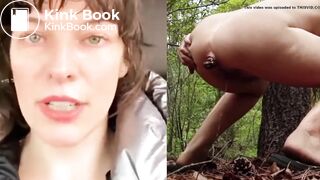 Cute milf shits in a forest 2 (Collage Edit)