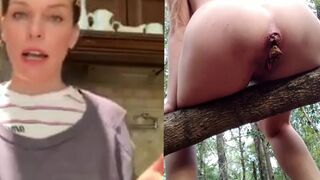 Cute milf shits in the forest (Collage Edit)
