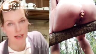 Cute milf shits in the forest (Collage Edit)