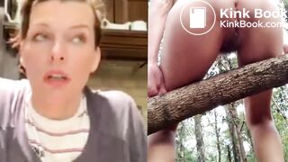 Cute milf shits in the forest (Collage Edit)