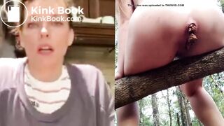 Cute milf shits in the forest (Collage Edit)