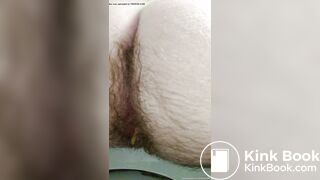 FTM Amateur Makes Juicy Bubbles With Hairy Asshole