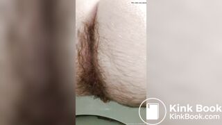 FTM Amateur Makes Juicy Bubbles With Hairy Asshole