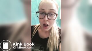 A garota estava desesperada pra cagar