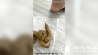 Blonde teen shits on floor - video 2