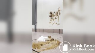 Scat Girl making public mess