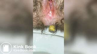 Pushing Out A Thick Turd