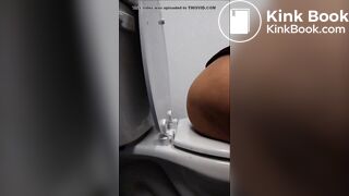 Latina with big ass pooping and farting on toilet - video 2