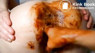 Hardcore anal scat fisting
