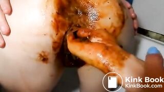 Hardcore anal scat fisting