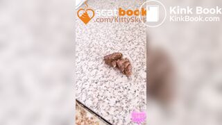 kitchen counter pooping