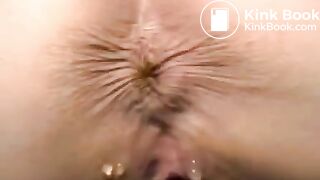 Blonde woman shitting