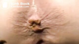 Blonde woman shitting