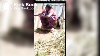 Desi girl outside pooping