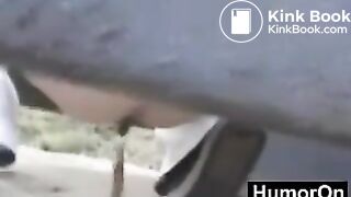 Girl Shitting on Phone Boot Dog Sniff it