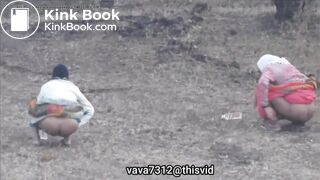 Two Indian aunty shitting