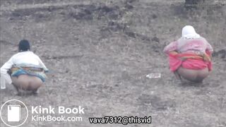 Two Indian aunty shitting