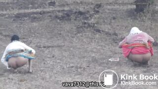 Two Indian aunty shitting