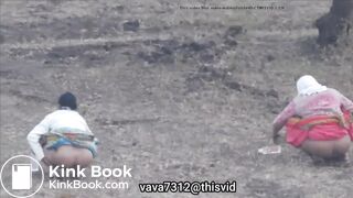 Two Indian aunty shitting