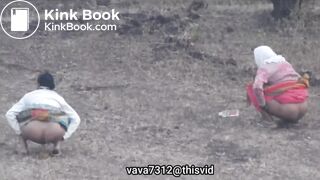 Two Indian aunty shitting