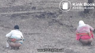 Two Indian aunty shitting