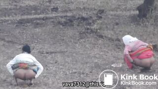 Two Indian aunty shitting