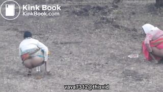 Two Indian aunty shitting