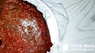 Lego figure white panty poop