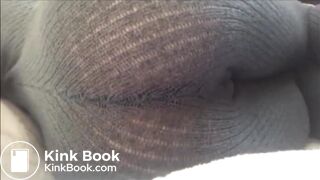 Knitted body suit poop