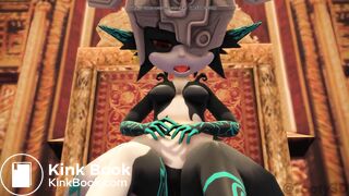 Midna uses Zelda as her throne