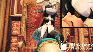 Midna uses Zelda as her throne