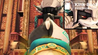 Midna uses Zelda as her throne