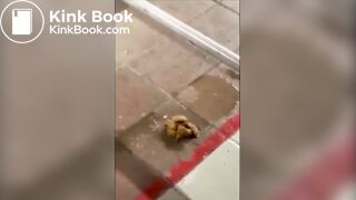 Hot woman shits in public!