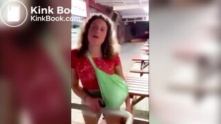 Hot woman shits in public!