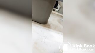 Girls pooping in center Two girls enter a shopping mall