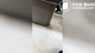 Girls pooping in center Two girls enter a shopping mall