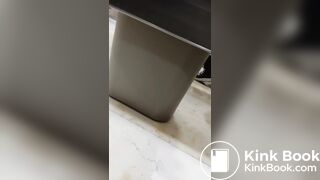 Girls pooping in center Two girls enter a shopping mall