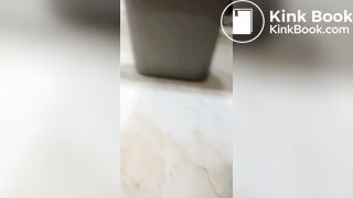 Girls pooping in center Two girls enter a shopping mall