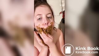 teen eats shit