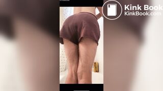 Super hairy girls shits herself