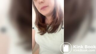 french woman licks her poop on the toilet