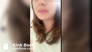 french woman licks her poop on the toilet